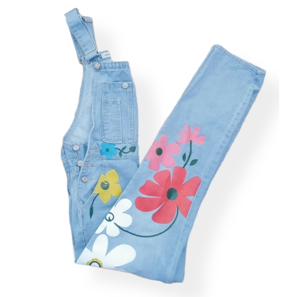MissLook floral bib overalls - Picture 4 of 7